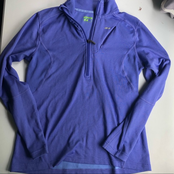 Purple KOPPEN Size L Quarter Zip Jacket - Picture 2 of 4